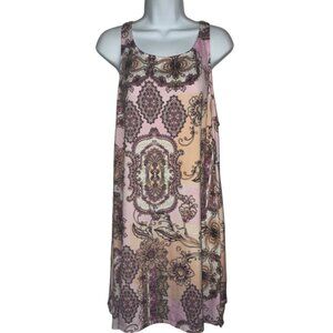XL*Linea Donatella*Lacy Pink Abstract-Print Chemise Nightie